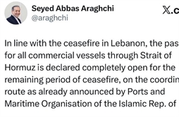 I.R. Iran, Ministry of Foreign Affairs- وزير الخارجية يعلن حرية العبور في مضيق هرمز خلال الفترة المتبقية من وقف إطلاق النار